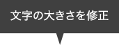 文字の大きさを修正